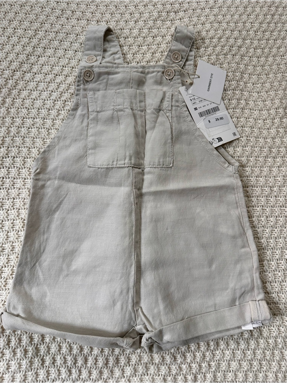 Zara Baby Linen Overalls 9-12m
